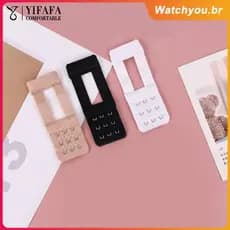 Compre 2 e Leve 1】Extensor de Sutiã com 3 Fechos, Espaçamento de 3 Fileiras, 1cm de Largura, Elástico Prensado a