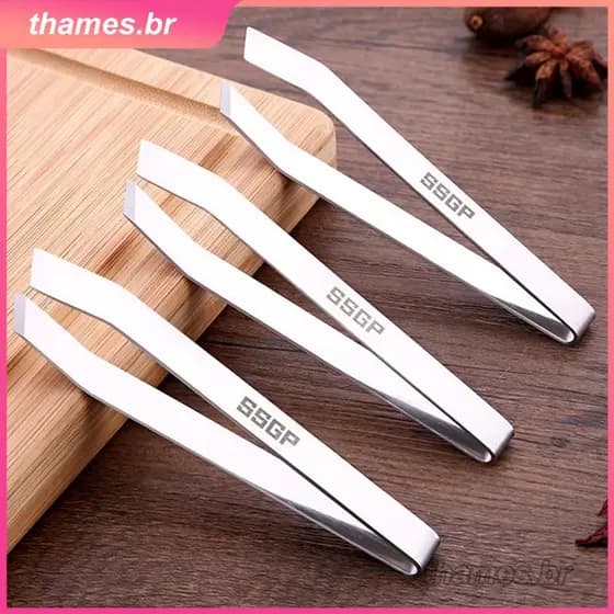1 Pinça de Aço Inoxidável para Remover Espinhas de Peixe, Utensílio de Cozinha thames.br