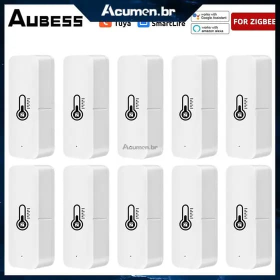 Sensor de Umidade com Controle por Aplicativo, Detector em Tempo Real, Higrômetro, 2 Pilhas AAA, Sensor de