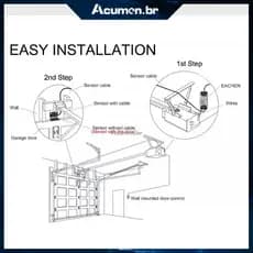 Controle remoto inteligente para porta de garagem, controlado por aplicativo, compatível com Alexa, Echo e Google