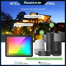 Refletor de rua inteligente Tuya para Alexa e Google Home, casa inteligente, Zigbee, 220V, 30W, 50W, 100W, RGBCW,