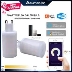 Lâmpada LED inteligente Tuya G9 com regulagem de intensidade, ajuste de tempo, controle sem fio para casa
