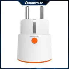 Tomada Inteligente Zigbee com Controle Remoto, Plugue Zigbee Tuya Smart Life, Compatível com Alexa e Google,