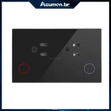 Botão de configurações do aplicativo, função de temporizador conveniente, plugue Wi-Fi, plugue moderno de 15A com
