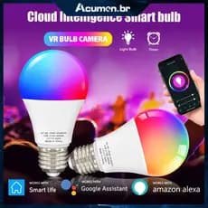 Sincronização de cenas e música para uma vida inteligente. Lâmpada LED inteligente com controle de voz Tuya,