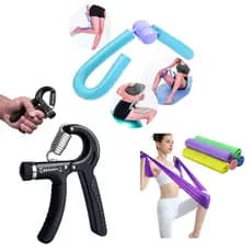 Exercitador Borboleta Adutora Fitness + Hand Grip Equipamento para Fortalecimento de Mãos 5-60KG + Faixa Elástica