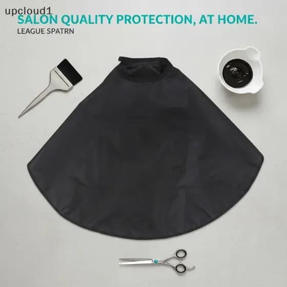 [upcloud1] Coleira De Corte De Cabelo Capa De Coloração À Prova D'água Pano De Barbeiro Cabeleireiro Vestido De Tintura