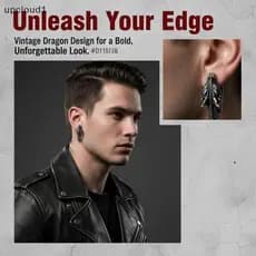 [upcloud1] Brincos De Argola Masculinos Da Moda Estilo Hip Hop Acessórios De Festa Punk Unissex Diariamente Wearable Per