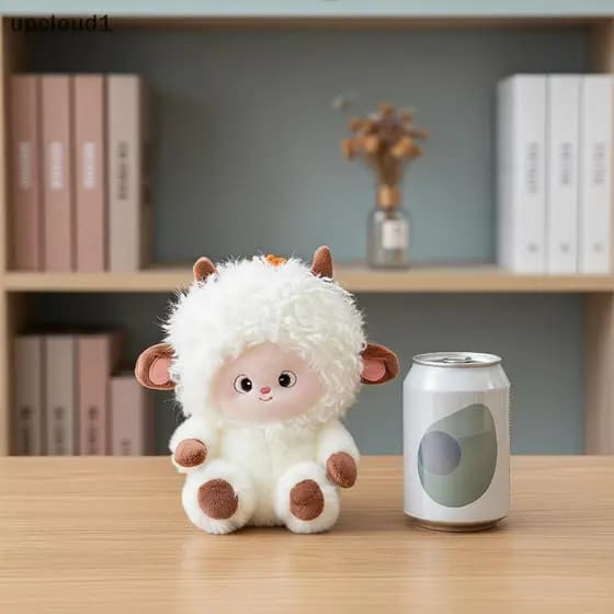[upcloud1] Chaveiro De Pelúcia De Ovelha Macia Fofo Estilo Desenho Animado Branco Para Decoração De Bapa Meninas Lembran