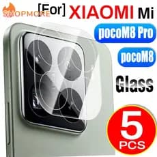 1/2/5 Pçs HD Lente Transparente Filme Capa Para Xiaomi Poco M8/M8 Pro-Protetor De Vidro Temperado Da Câmera Traseira Do