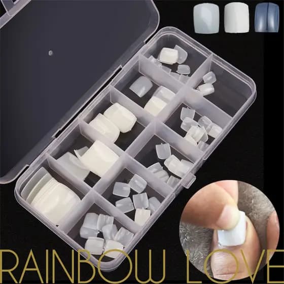 100 Pcs Set Toe Falso Unhas Dicas / 10 Tamanhos Acrílico Pé Unhas / Para Uv Gel Manicure Pé Unha Vendas