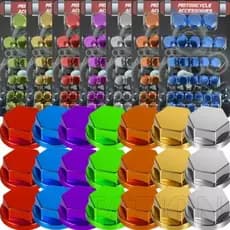 Conjunto De Tampas De Parafuso Hexagonais Para Motocicleta De 30-90 Unidades-Tampa Sextavado De Modificação De-Guarnição