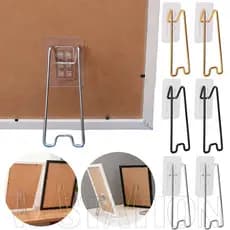 Suporte Para Porta-Retratos De Metal De Dois Tamanhos 1/2/4 Unidades-Rack Casa-Fixação De-Sem Costura , Autoadesivo De E