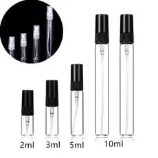 5 Pcs 2/3/5/10 Ml Névoa Frasco De Spray De Viagem Perfume Recarregáveis Frascos Vidro