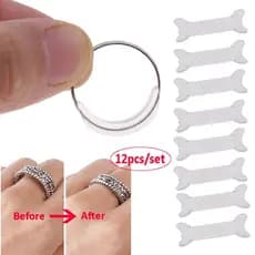Ajustador Anel Invisível 12 Pcs Claro Tamanho Fit Qualquer Anéis Soltos Fix Pad Transparente Regulador Redutor Anel Sizer