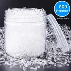 200 / 500pcs Xuxinha De Cabelo Elástica Transparente Para Meninas / Meninas