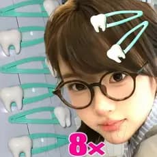 4/6/8 Unidades Y2K Simulação Dentes Grampos De Cabelo-Acessórios Fofos E Doces Para Meninas-Mulheres Coreanas Joias Head