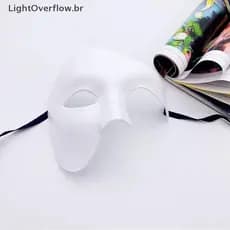 [LightOverflow] Fantasia De Halloween Para Festa De Máscaras Masculinas Meia Face Adulto Fantasma Do Príncipe Retrô Másc