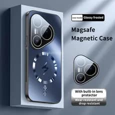 Huawei Pura 80 70 Pro P60 5G Capa Magnética Carregamento Sem Fio Anti-Impressão Digital Magsafe Matte Cover Com Filme De