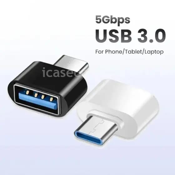 Mini Adaptador Tipo C Para USB 3.0-Macho OTG Um Conector De Dados Fêmea MacBook Phone Laptop
