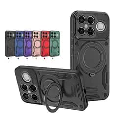 Xiaomi POCO F8 F7 X7 X6 Pro Ultra 5G 2025 Caso Armadura À Prova De Choque Anel Magnético Suporte De Proteção Da Câmera T