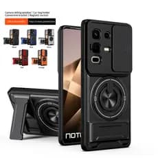 Infinix Note 50 Pro Plus + 50X 50S 5G Capa Armadura À Prova De Choque Slide Caixa Magnética Anel Suporte Câmera Proteção
