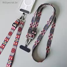 [Nis] Cordão Ajustável Para Celular , Alça De Pescoço , Chave , Corda Anti-Perda Com Junta Universal Todas As Capas De T