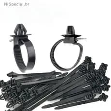 [Nis] 10/20 Pcs Carro Nylon Preto Push Mount Fio Chicote Prendedor Cabo Braçadeira Clipes Laços Gerenciamento Organizado