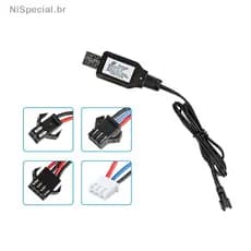 [Nis] 7.4V (3.7V X2) Carregador SM-2P/3P 4P Reverso XH-3P/4P Bateria De Íon-Lítio Elétrica RC Brinquedos Carro Barco Car