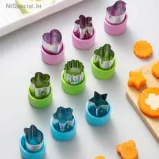 [Nis] 3 Unidades/Conjunto Estrela Coração Forma Cortador De Legumes Cabo De Plástico Ferramentas De Cozinha Portáteis De