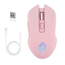 Mouse Gamer Computador Rosa Com Luz De Fundo , Ergonômico Recarregável Óptica Sailor Moon , 2400dpi Silencioso