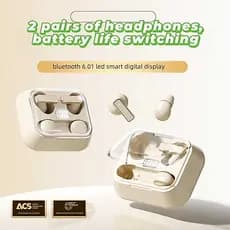2026 Novos Fones De Ouvido Sem Fio Bluetooth Clipe Na Orelha Aberta Semi Em 1 Dois Pares De Ultra Longa Duração Da Bater