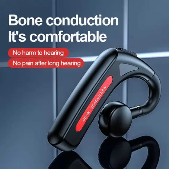 Fones De Ouvido Sem Fio De Condução Óssea De Orelha Única Com Ganchos Fone Bluetooth Bateria De Longa Duração Esportes P