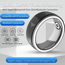 Controle Remoto Bluetooth Sem Fio Multi-Funcional Anel Mouse Para Selfie Gravação De Vídeo Curto Navegação Nova Página G