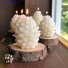 Molde De Silicone De Pinhas 3D Para Fazer Velas DIY Cera [BR]