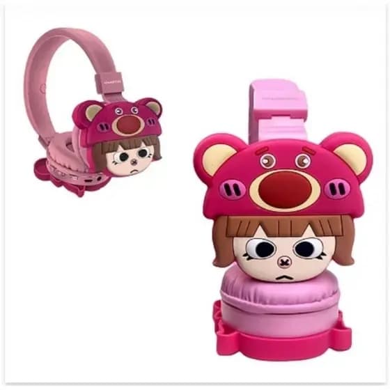 Fone Headphone Sem Fio Infantil Cute Girl 6D Sound Hmaston SN20