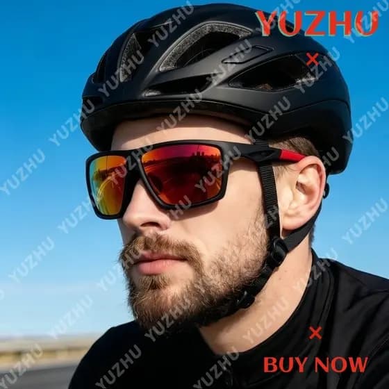(YUZHU) Estilo Esportivo Caminhadas Corrida Ciclismo Aero Personalidade Aro Completo Proteção UV Óculos De Sol Unissex N