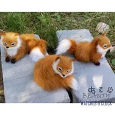 【 Envio Rápido 】 1 Pcs Simulação Raposa Animal Pelúcia Brinquedo Fotografia Para Crianças Presente De Aniversário