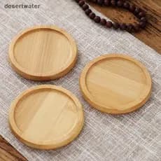 Dwbr 1Pc Suporte De Bandeja De Bambu Redondo Para Plantas Vasos De Ferramentas De Jardim QDD
