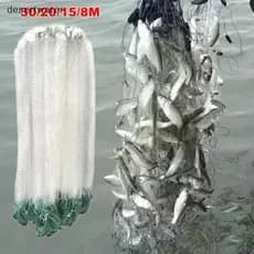 Dwbr 8/15/20/30M Rede De Pesca Náilon Peixes Monofilamento Flutuador Armadilha Única Malha Conto Ferramenta Acessórios Q