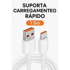 Cabo USB para Tipo C 1.5m com Pontas Laranja – Reforçado e Rápido