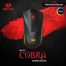Mouse Gamer Redragon Cobra Preto RGB 7 Botões 10000 DPI – USB Original