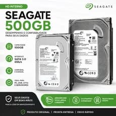 HD Interno Seagate 500GB SATA 3,5” – Seminovo | Testado | Excelente Estado