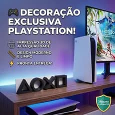 Decoração Exclusiva PlayStation - Logos dos Botões em 3D