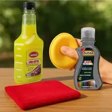 Kit Limpeza Veicular (Shampoo, Cera, Esponja Aplicadora e Pano Microfibra)