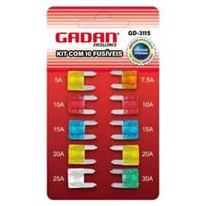 Kit Fusíveis Automotivos Coloridos 5A a 30A – Carro Moto Caminhão Universal