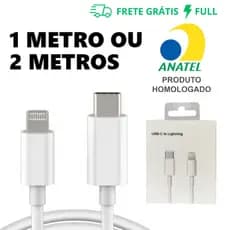 CABO PARA IOS USB-C LIGHTNING DE CARREGAMENTO RÁPIDO DADOS DE 1M OU 2M PARA IOS