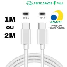 CABO PARA IOS TIPO C TIPO C DE CARREGAMENTO RÁPIDO DE 1M OU 2M PARA IOS COMPATÍVEL IPHONE