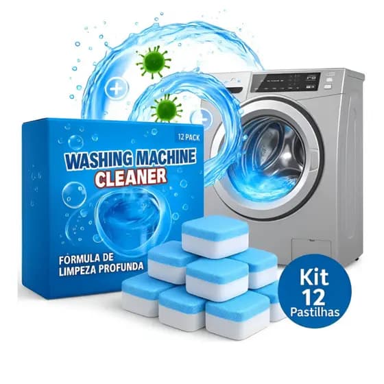 Kit 12 Pastilhas Limpar Higienizar Máquina De Lavar Roupa