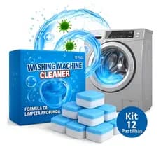 Kit 12 Pastilhas Limpar Higienizar Máquina De Lavar Roupa